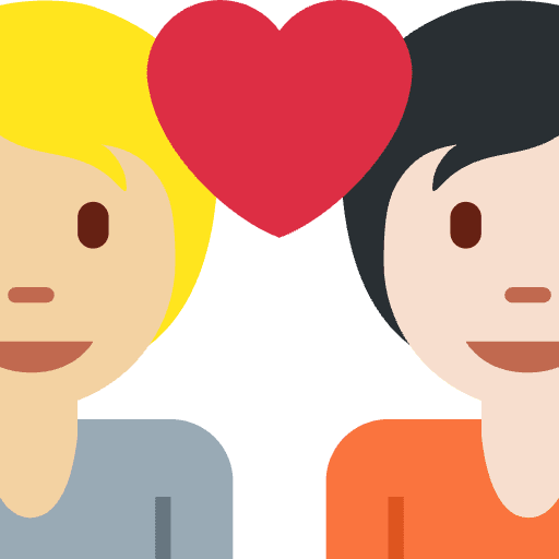 Couple With Heart Person Person Medium Light Skin Tone Light Skin Tone Emoji from Twemoji Emoji Set