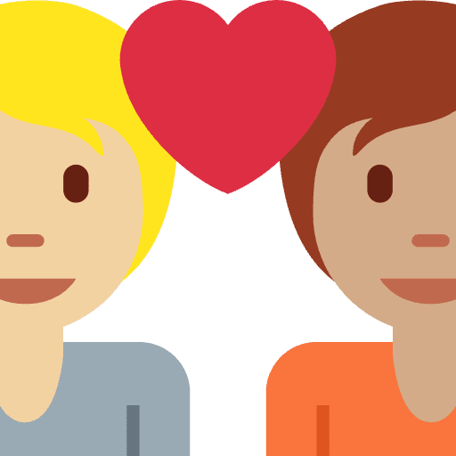 Couple With Heart Person Person Medium Light Skin Tone Medium Skin Tone Emoji from Twemoji Emoji Set
