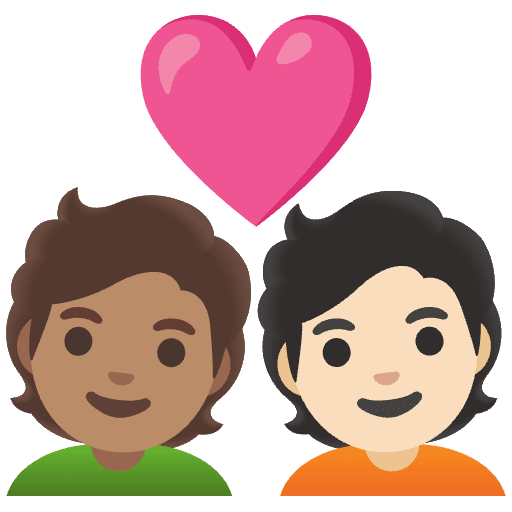 Couple With Heart Person Person Medium Skin Tone Light Skin Tone Element from Noto Emojis Set