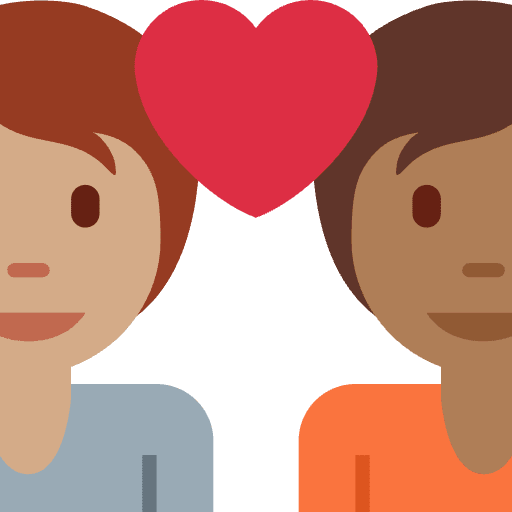 Couple With Heart Person Person Medium Skin Tone Medium Dark Skin Tone Element from Twemoji Emoji Set