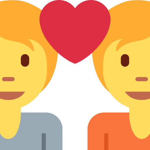 Couple With Heart Emoji from Twemoji Emoji Set
