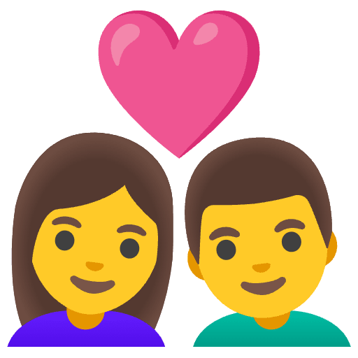 Couple With Heart Woman Man Emoji from Noto Emojis Set