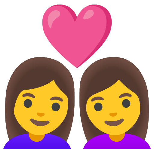 Couple With Heart Woman Woman Emoji from Noto Emojis Set