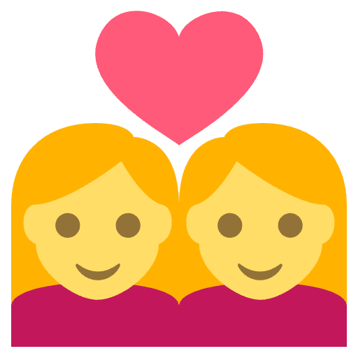 Couple Womanwoman Emoji from EmojiTwo Colors Set