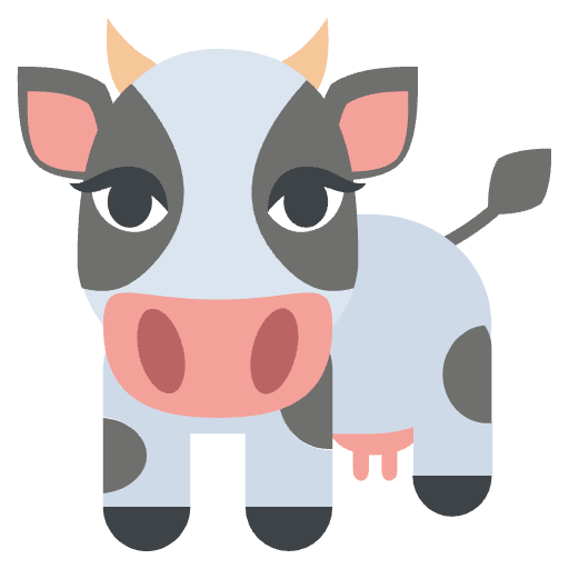 Cow Emoji from EmojiTwo Colors Set