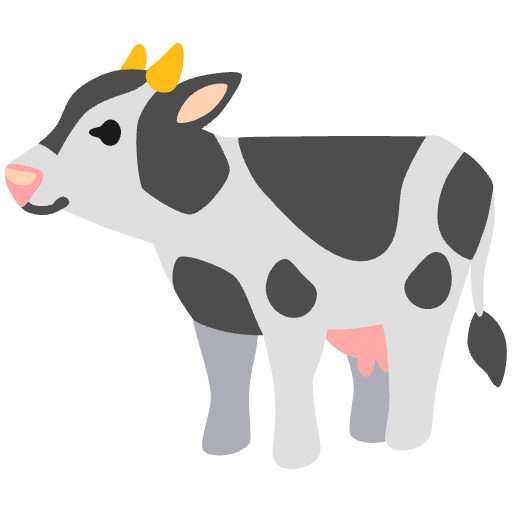 Cow Emoji from Noto Emojis Set