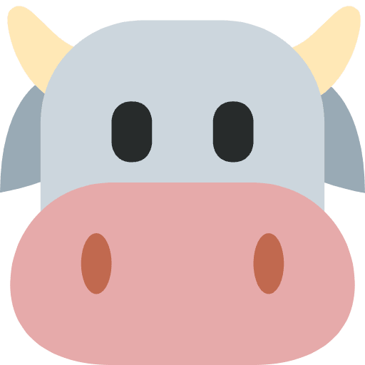 Cow Face Emoji from Twemoji Set