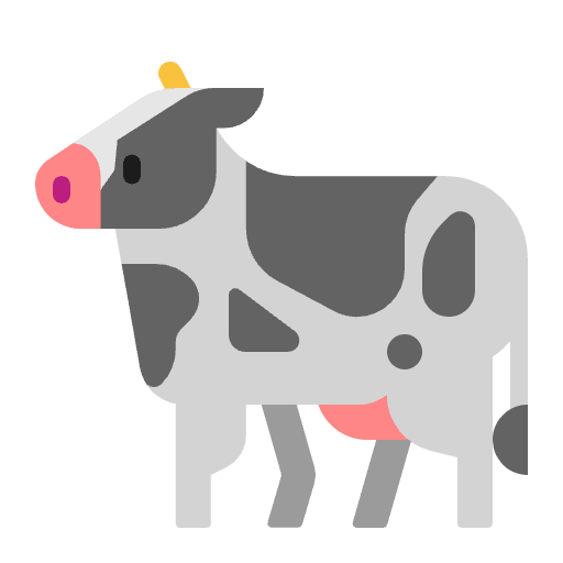 Cow Flat Emoji from Fluent Emoji Flat Set