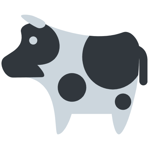 Cow Emoji from Twemoji Emoji Set