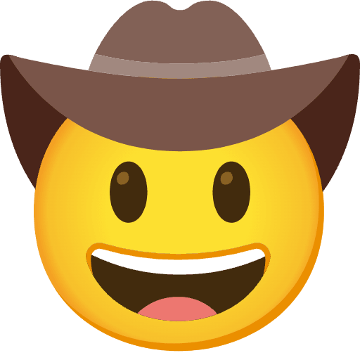 Cowboy Hat Face Emoji from Noto Emojis Set