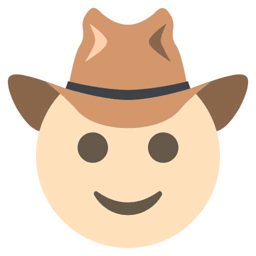 Cowboy Smiley Element from EmojiTwo Colors Set