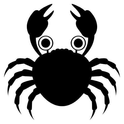 Crab Emoji from EmojiTwo Black Set