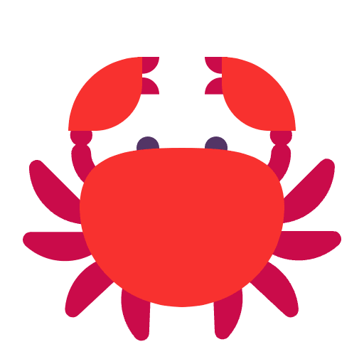 Crab Flat Element from Fluent Emoji Flat Set