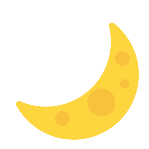 Crescent Moon Flat Emoji from Fluent Emoji Flat Set