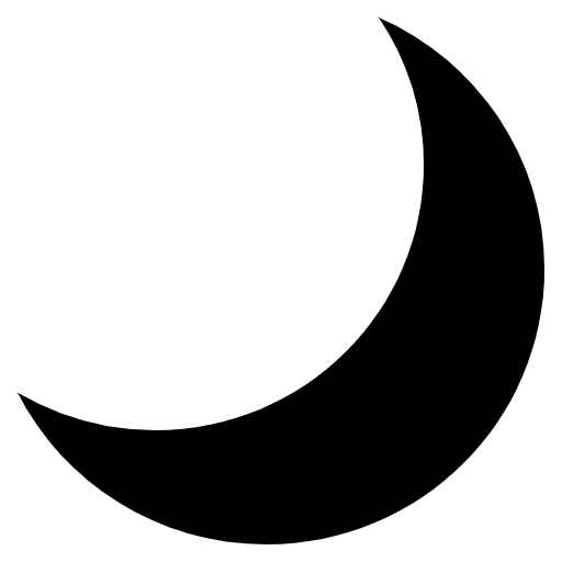 Crescent Moon Emoji from EmojiTwo Black Set