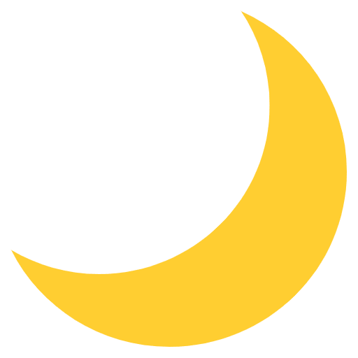 Crescent Moon Element from EmojiTwo Colors Set