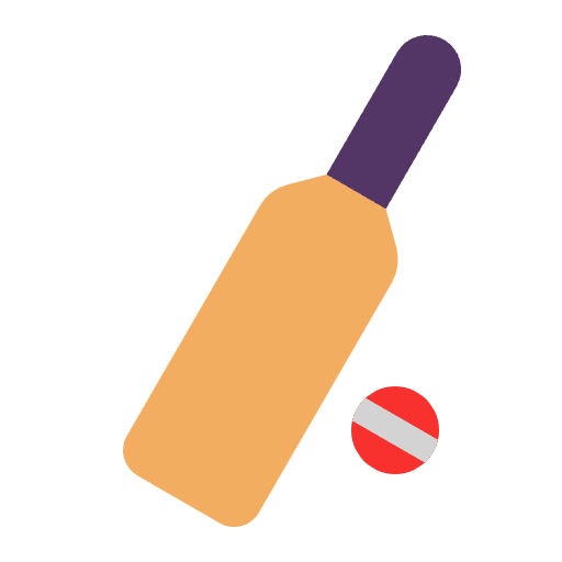 Cricket Game Flat Emoji from Fluent Emoji Flat Set
