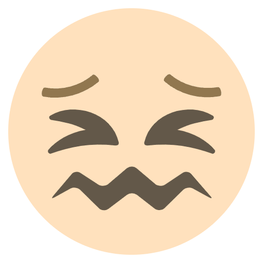 Cringing Face Emoji Emoji from EmojiTwo Colors Set