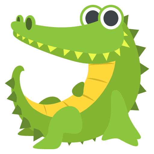 Crocodile Element from EmojiTwo Colors Set
