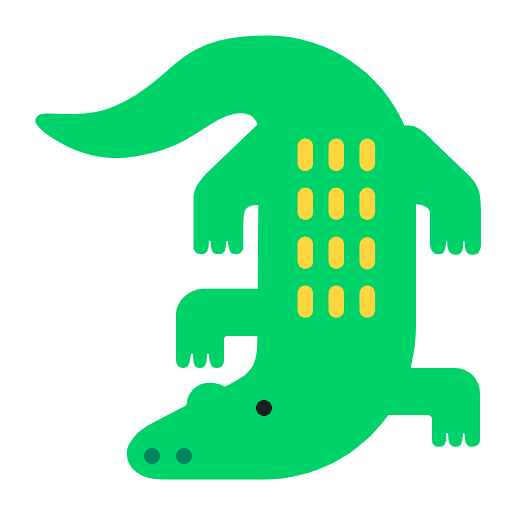 Crocodile Flat Emoji from Fluent Emoji Flat Set