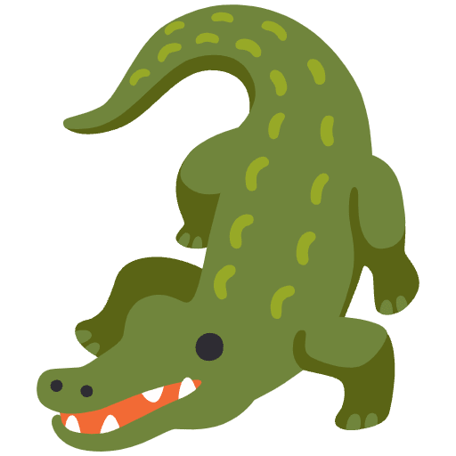 Crocodile Element from Noto Emojis Set