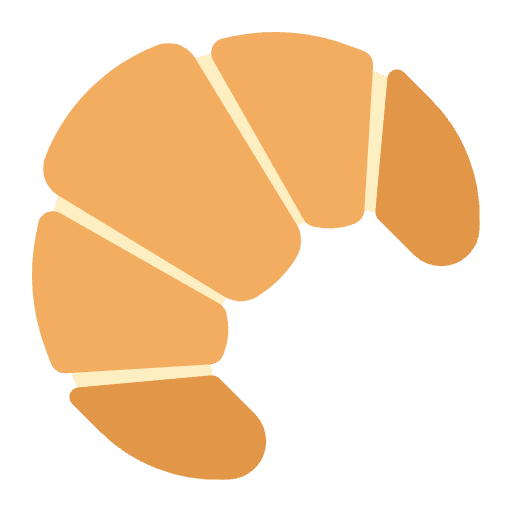 Croissant Flat Emoji from Fluent Emoji Flat Set