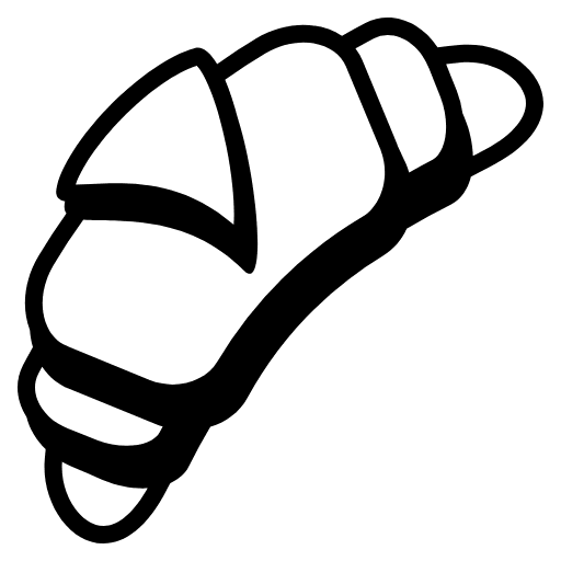 Croissant Element from EmojiTwo Black Set