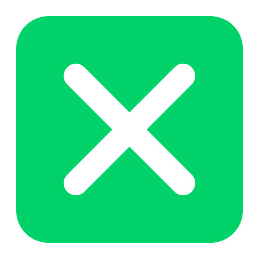 Cross Mark Button Flat Emoji from Fluent Emoji Flat Set