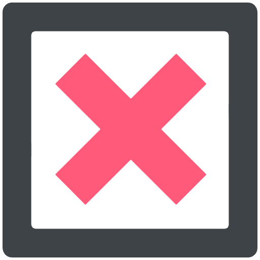 Crossed Ballot Box Emoji from EmojiTwo Colors Set