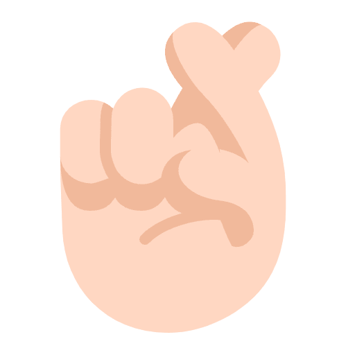 Crossed Fingers Flat Light Emoji from Fluent Emoji Flat Set