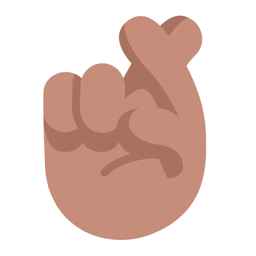 Crossed Fingers Flat Medium Emoji from Fluent Emoji Flat Set