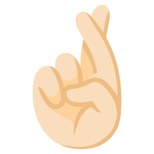 Crossed Fingers Light Skin Tone Emoji from Noto Emoji Set
