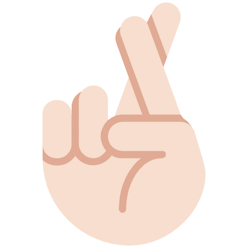 Crossed Fingers Light Skin Tone Emoji from Twemoji Emoji Set