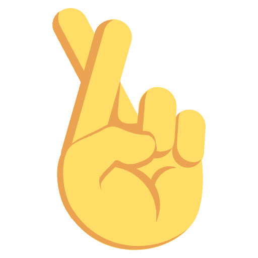 Crossed Fingers Emoji from EmojiTwo Colors Set