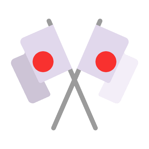 Crossed Flags Flat Emoji from Fluent Emoji Flat Set