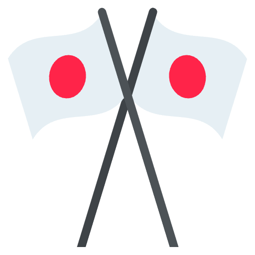 Crossed Flags Emoji from EmojiTwo Colors Set