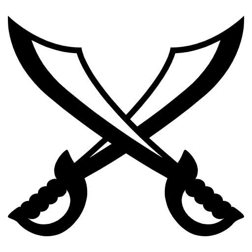 Crossed Swords Emoji from EmojiTwo Black Set