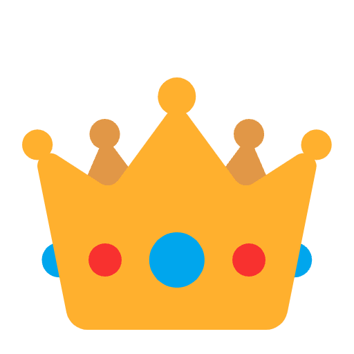 Crown Flat Emoji from Fluent Emoji Flat Set