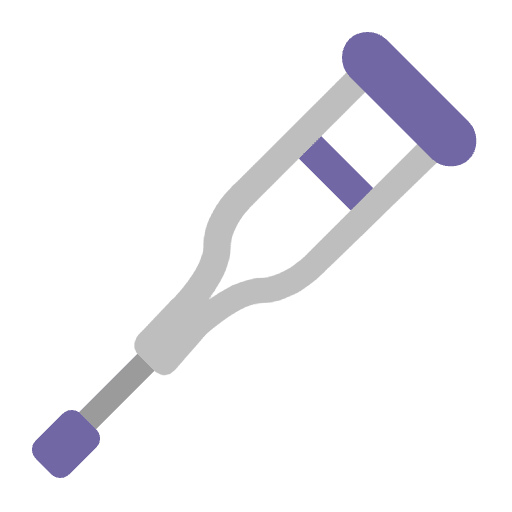 Crutch Flat Element from Fluent Emoji Flat Set