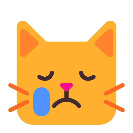 Crying Cat Flat Emoji from Fluent Emoji Flat Set