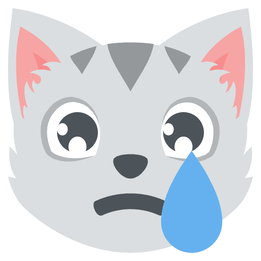 Crying Cat Emoji from EmojiTwo Colors Set