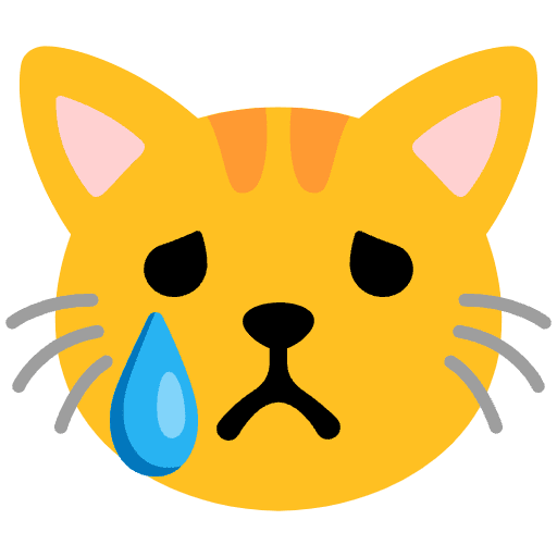 Crying Cat Emoji from Noto Emojis Set