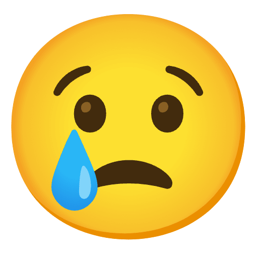 Crying Face Emoji from Noto Emojis Set