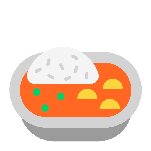 Curry Rice Flat Emoji from Fluent Emoji Flat Set