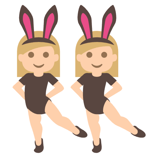 Dancing Bunny Girls Element from EmojiTwo Colors Set