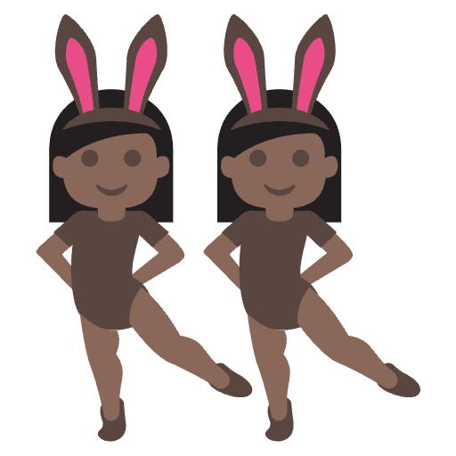 Dancing Bunny Twins Emoji from EmojiTwo Colors Set