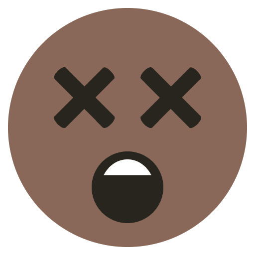 Dead Face Emoji Element from EmojiTwo Colors Set