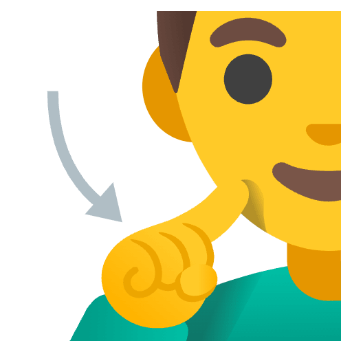 Deaf Man Emoji from Noto Emoji Set