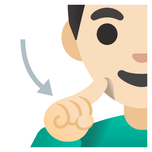 Deaf Man Light Skin Tone Emoji from Noto Emoji Set