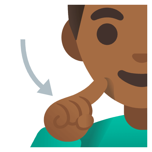 Deaf Man Medium Dark Skin Tone Emoji from Noto Emoji Set